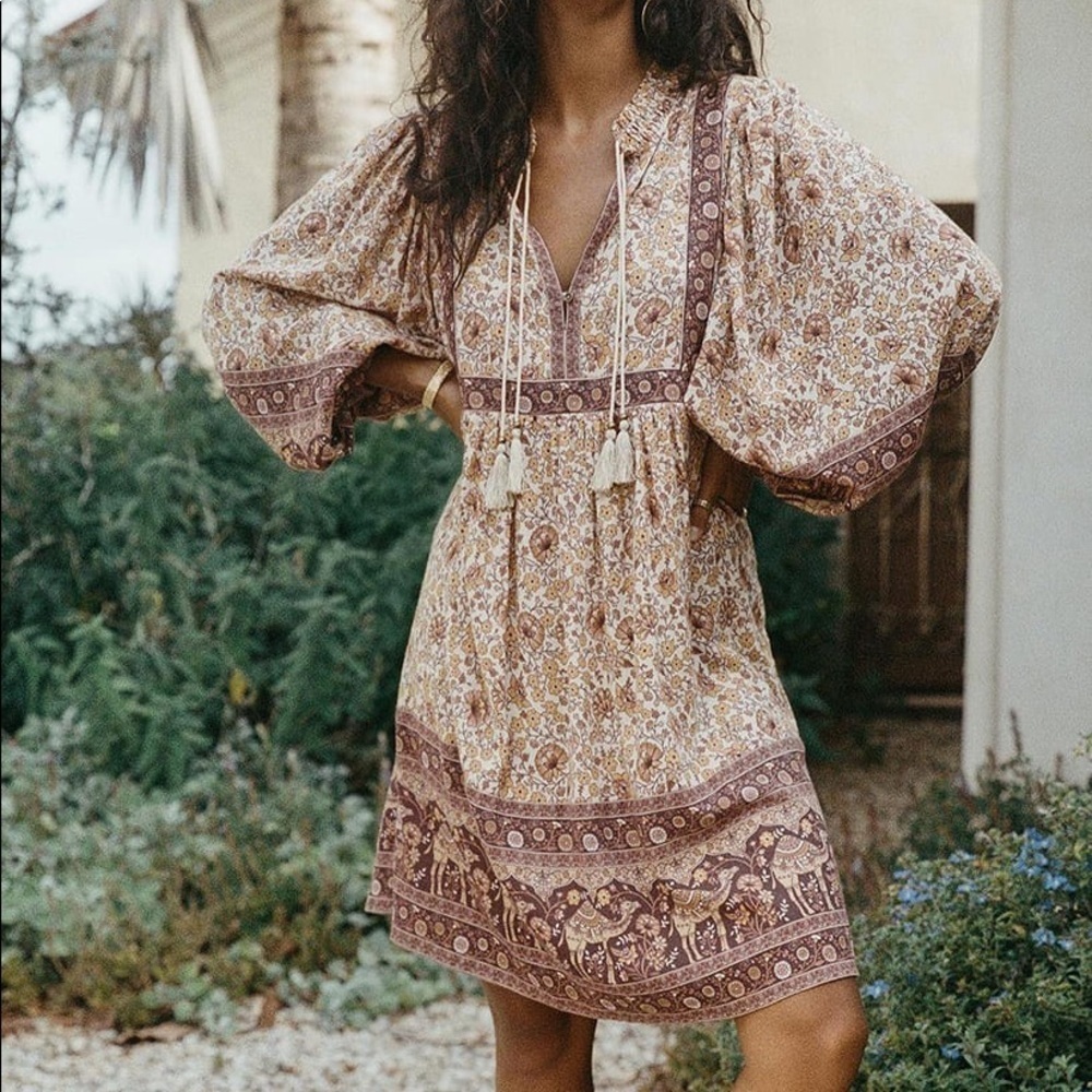 SPELL & THE GYPSY SUNDOWN MINI DRESS SZ S‎ NEW